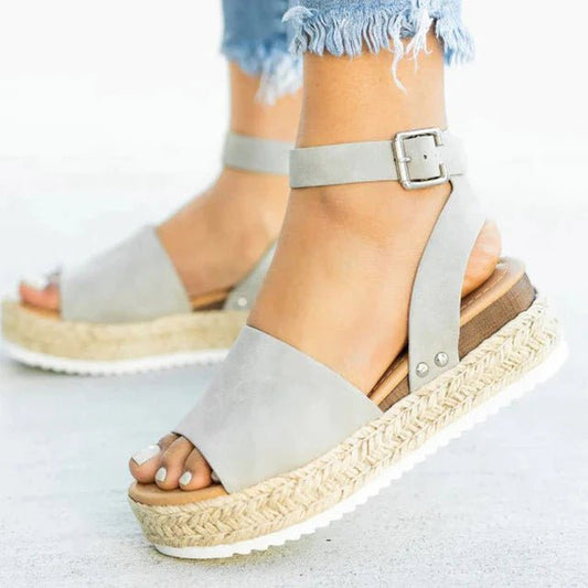 Carla | Sandalias con suela plana de plataforma - La Moda México