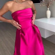 Sofi | Vestido Largo Strapless con Aplicaciones de Lunares - La Moda México